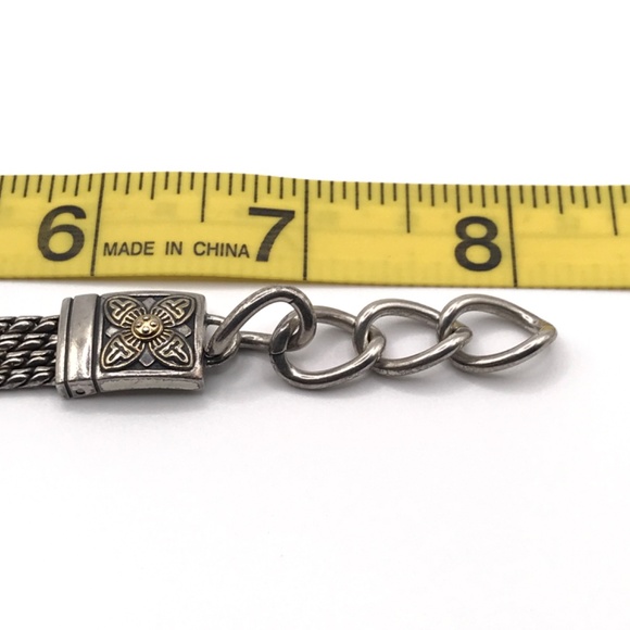 Brighton Watch Monroe Silver & Gold Plate Toggle Clasp Vintage Look New Battery - Picture 16 of 17